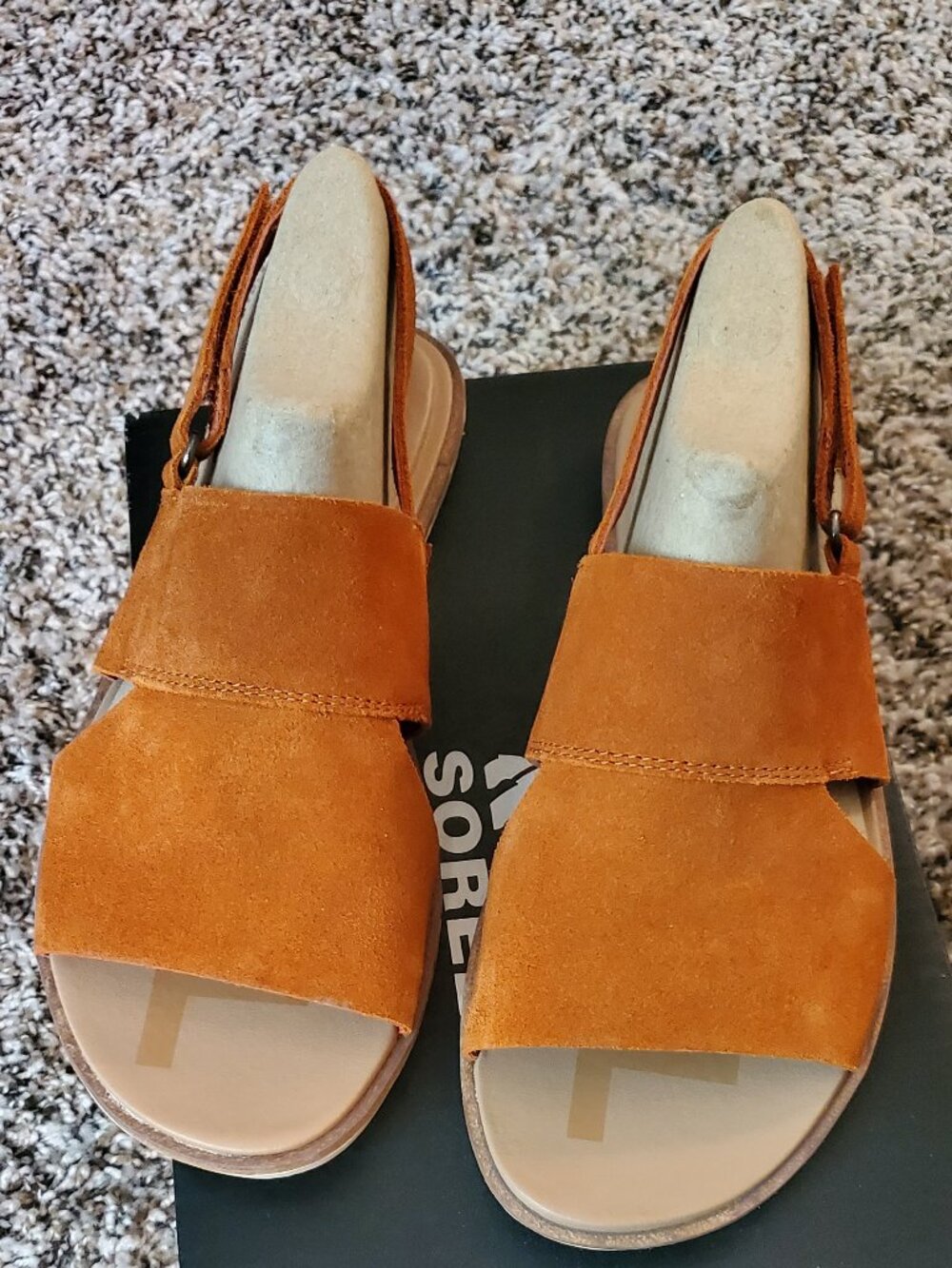 Sorel Women's Suede Slingback Sandals, Size 7.5 (New In Box)